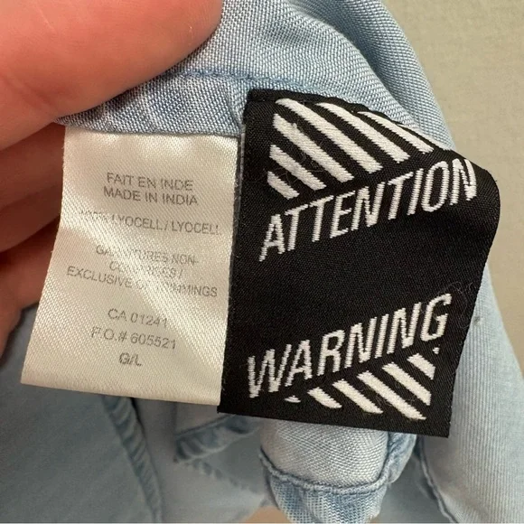 Twik Simons Light Denim Tank Dress Size L Racerback A-Line Knee Length - Picture 11 of 11